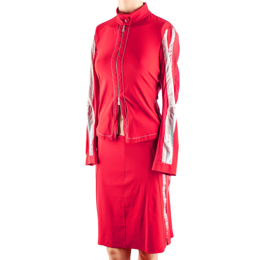 Marithé François Girbaud Vintage Red/Pink Polyamide Set (M)