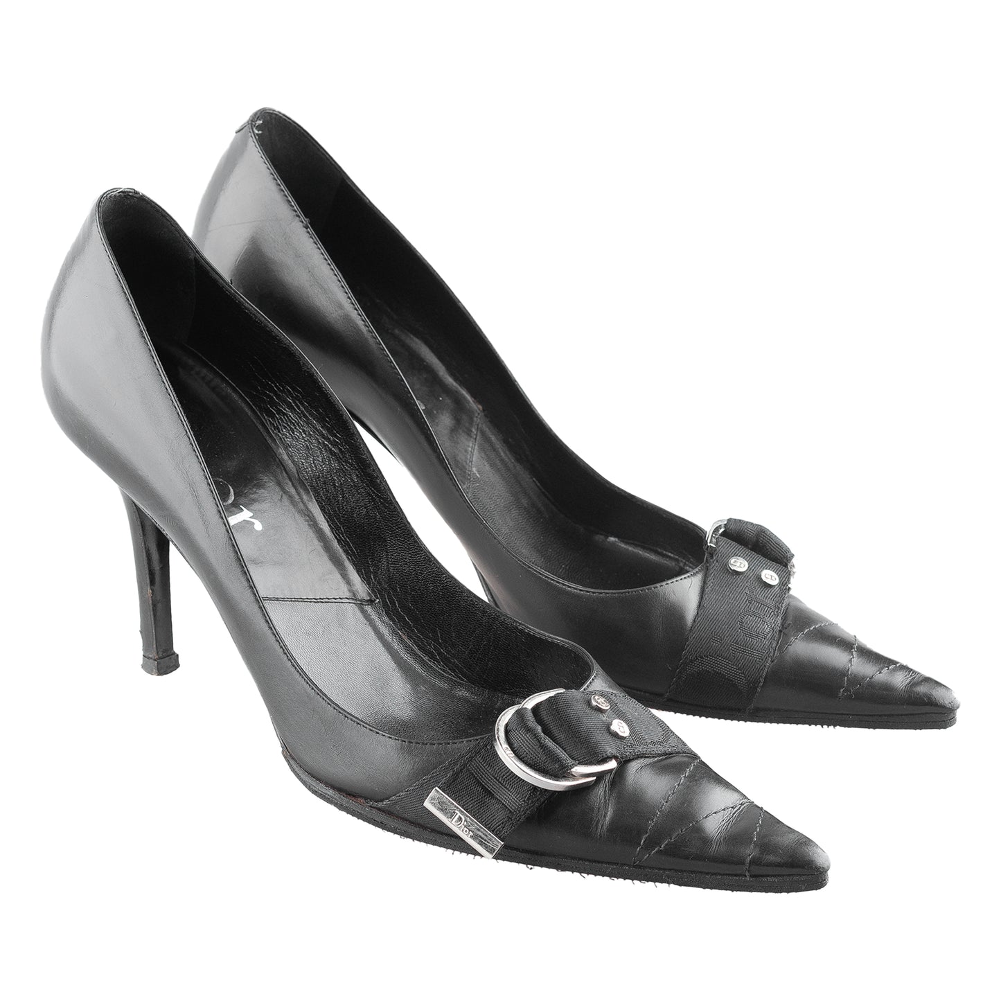 Vintage Dior Heels - Black Leather