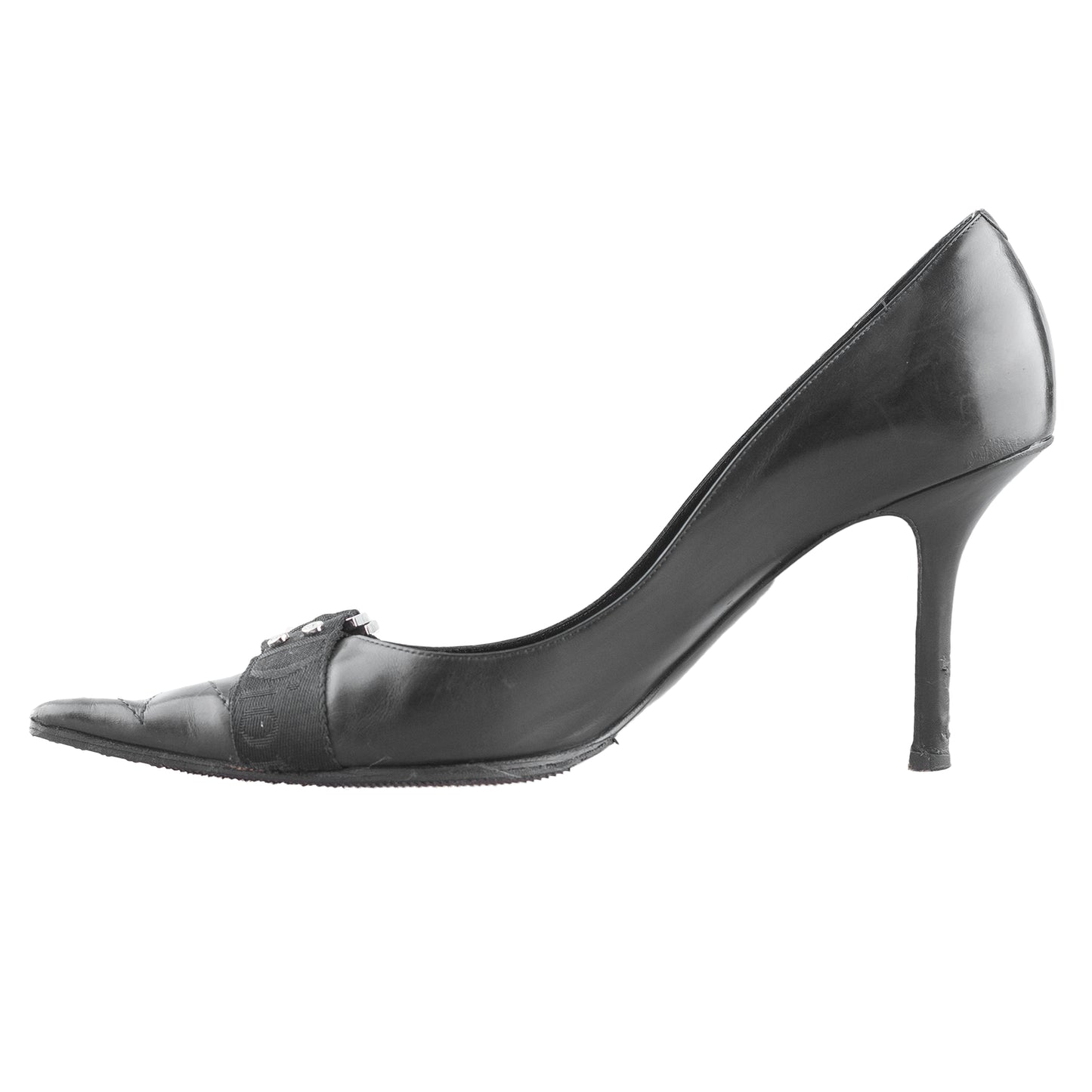Vintage Dior Heels - Black Leather