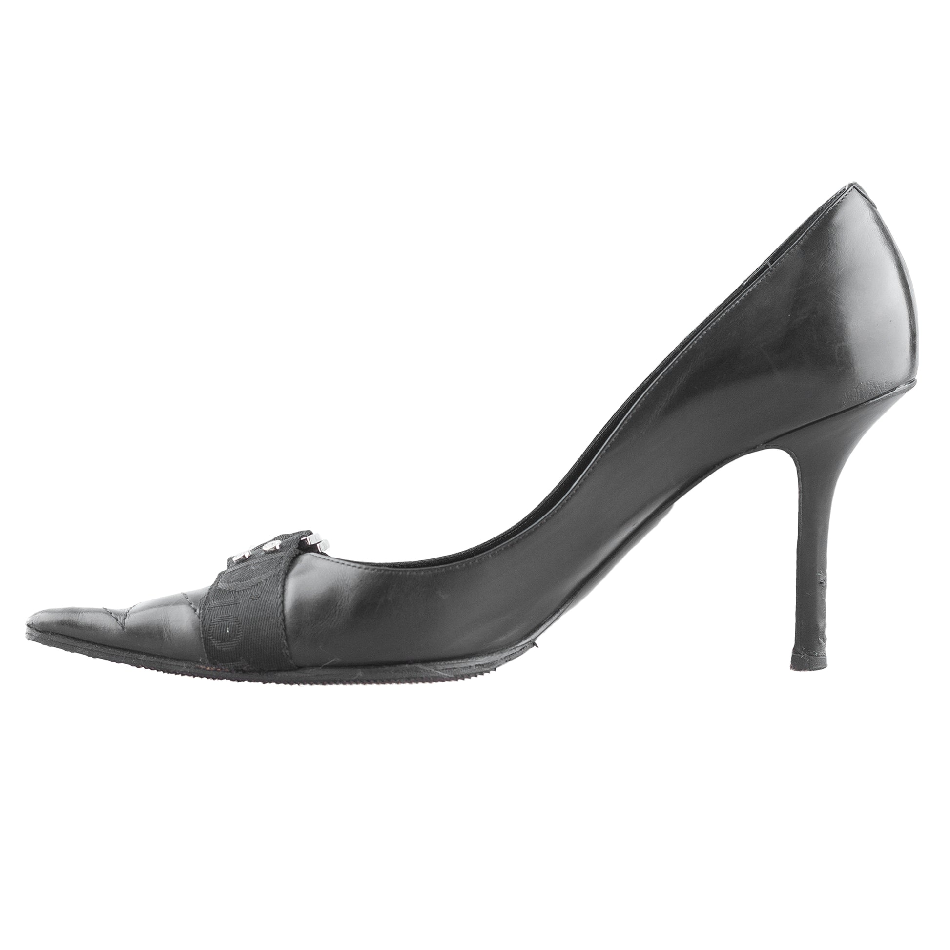 Vintage Dior Heels - Black Leather