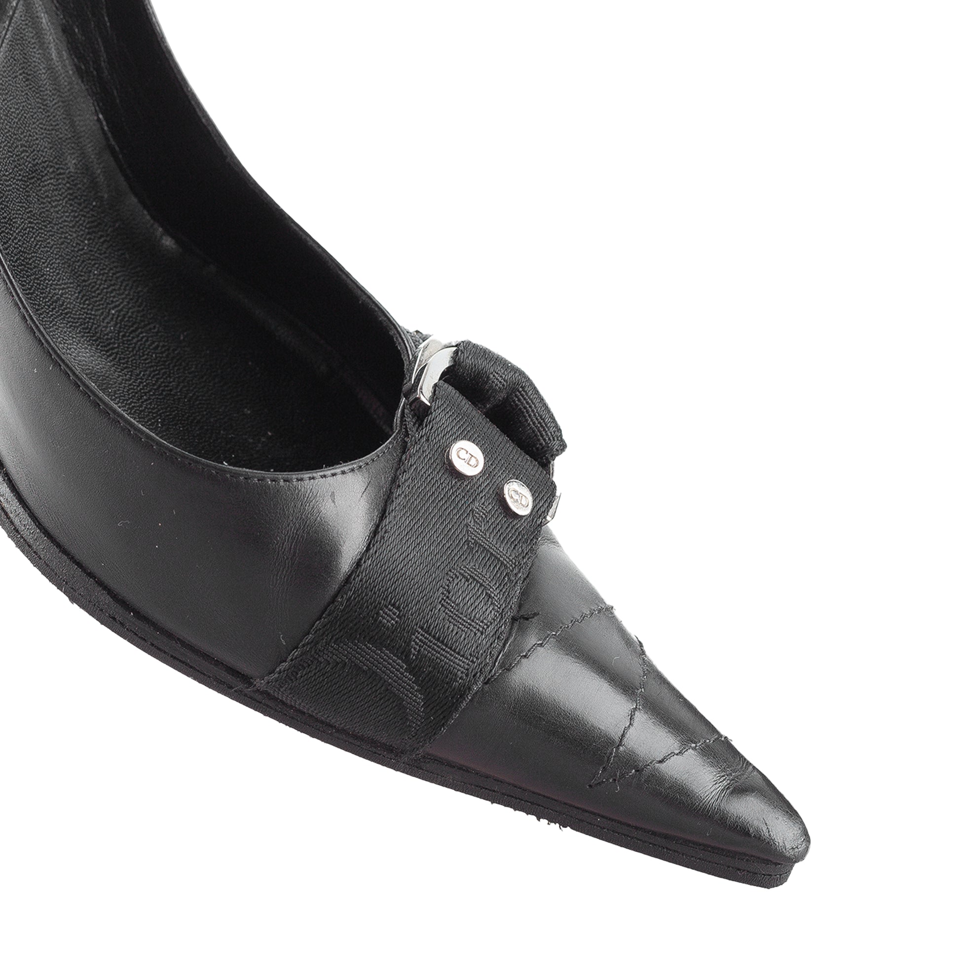 Vintage Dior Heels - Black Leather