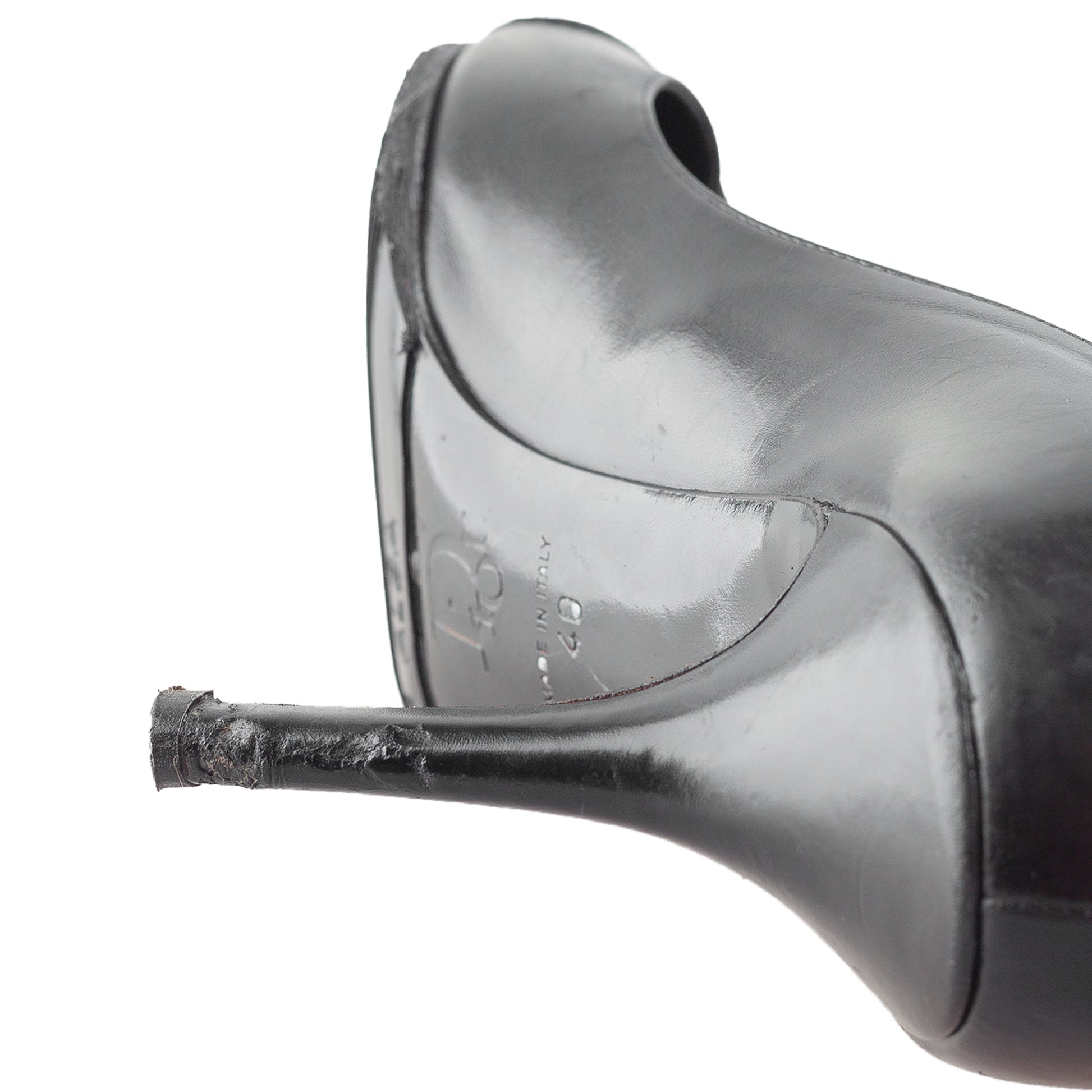 Vintage Dior Heels - Black Leather