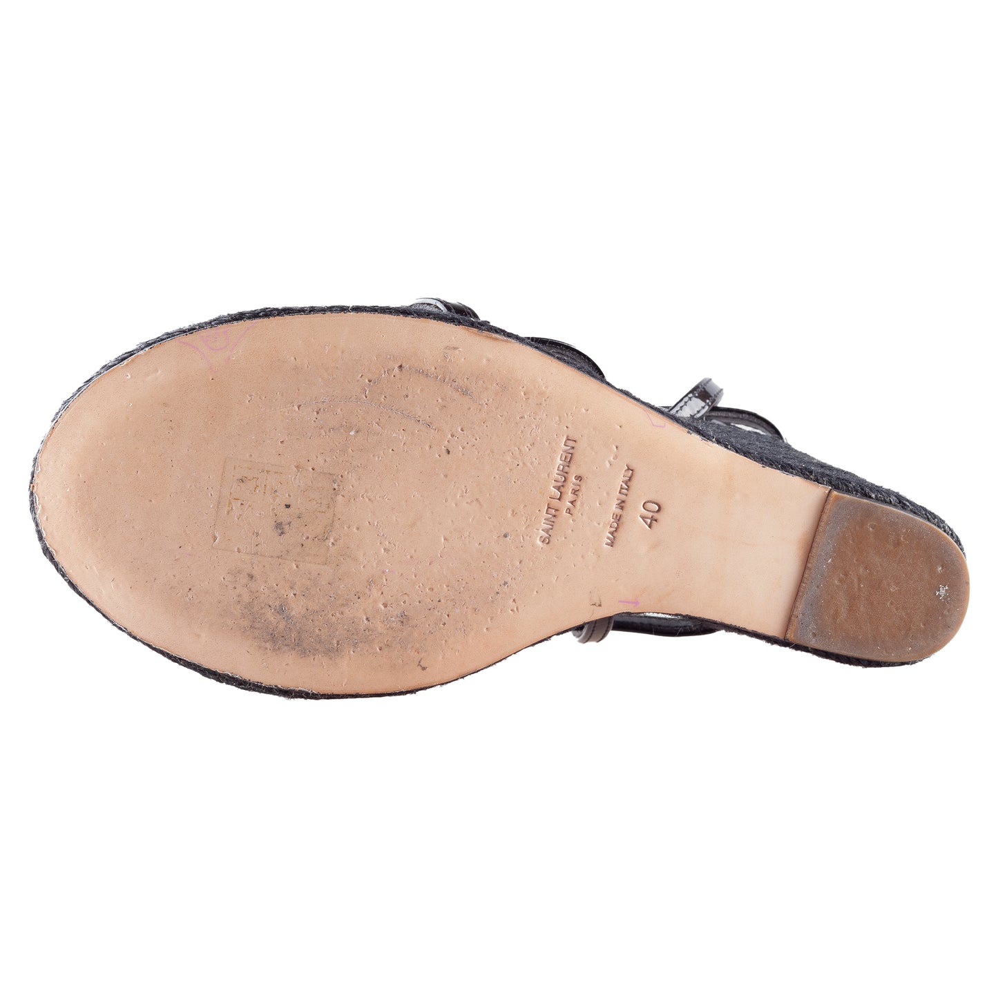 Saint Laurent Cassandra Black Wedge Espadrilles (40 EU)