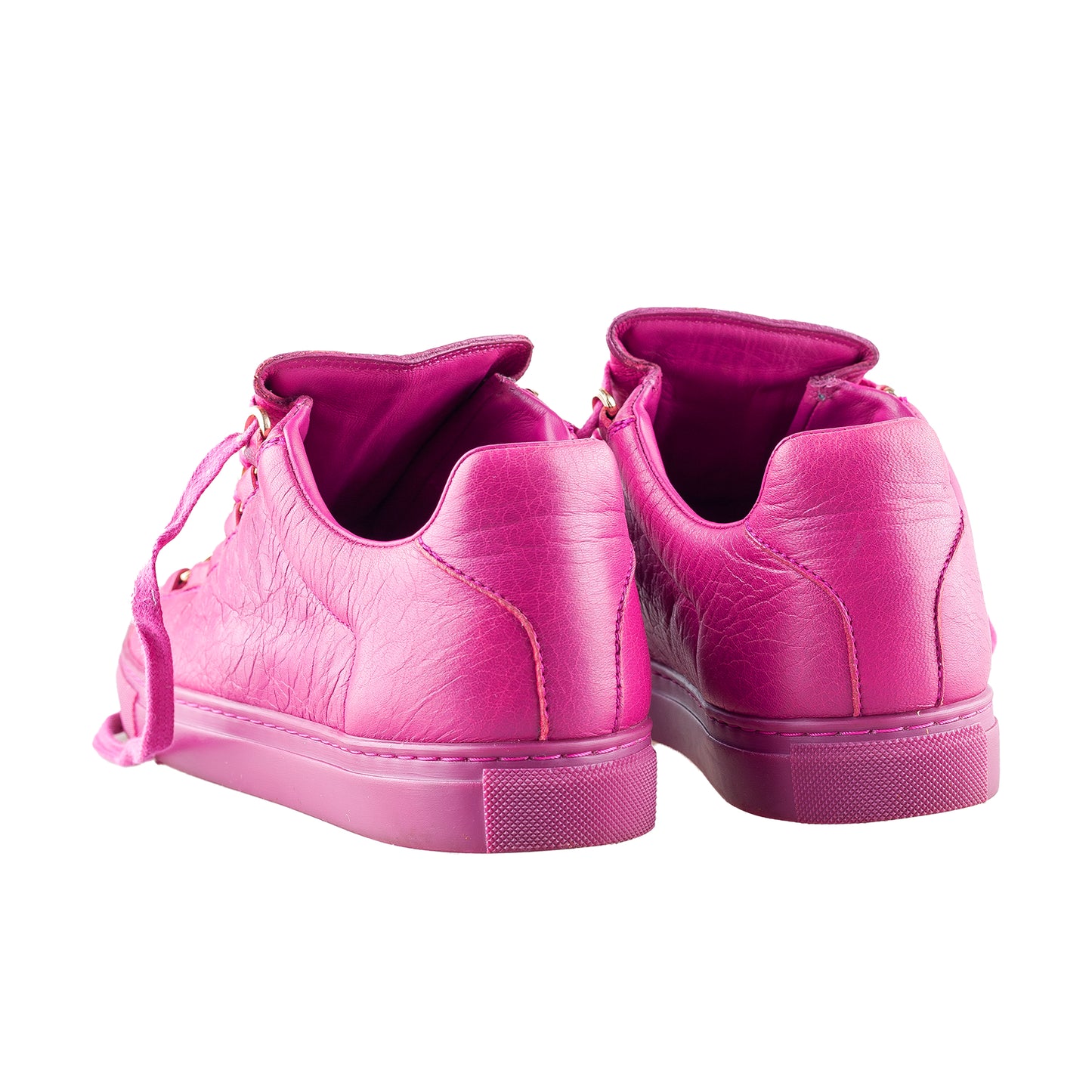 Balenciaga Arena Low Purple Wine Leather Shoes (36,5 IT/ 37,5 EU)