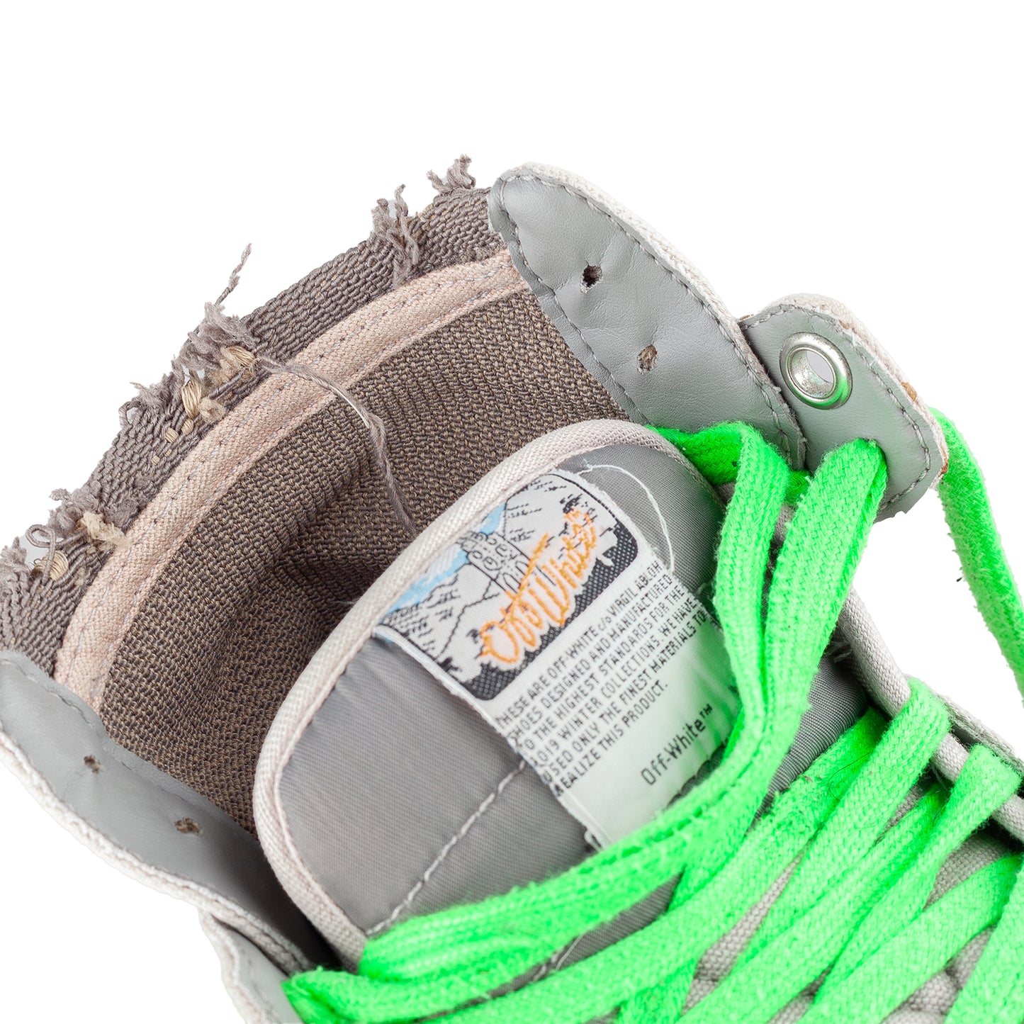 OFF-WHITE FW 2019 Off Court 3.0 Gray High Top Sneakers (40 EU)
