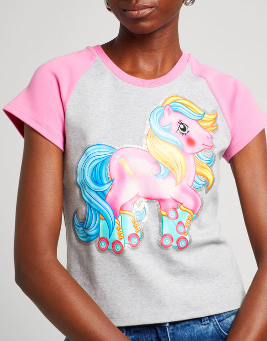 Moschino Couture SS 2018 My Little Pony Print Gray Top