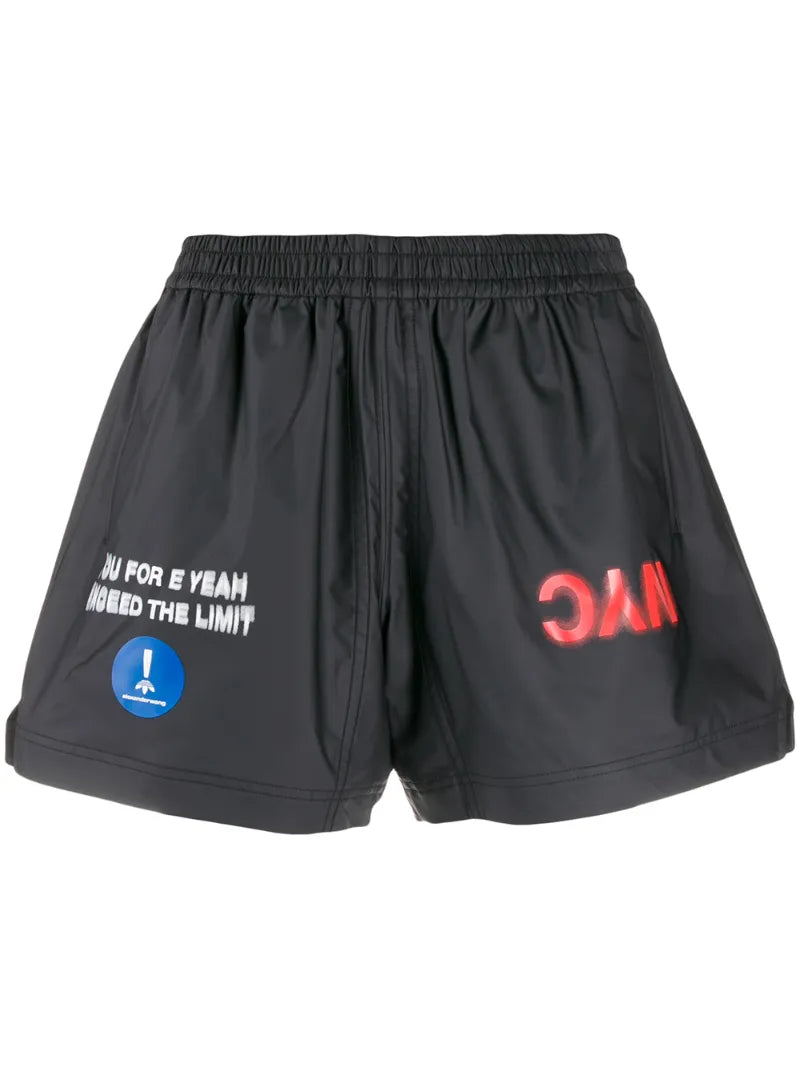 Adidas x Alexander Wang PU Black Unisex Shorts