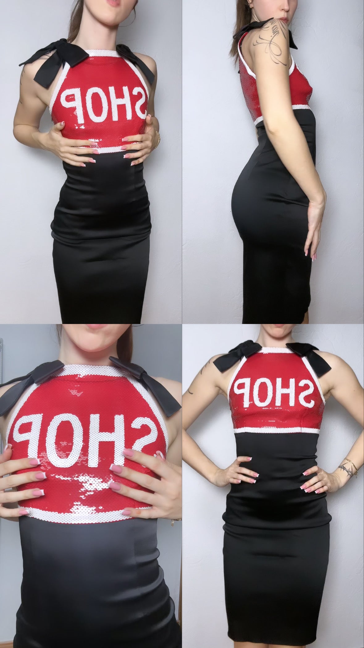 Moschino Couture SS 2016 'Shop' Sequin Midi Dress