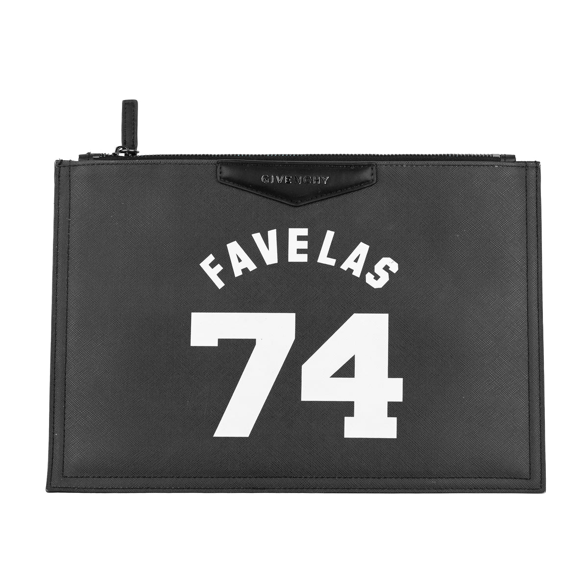 Givenchy Favelas 74 Black Zip Pouch Clutch Bag