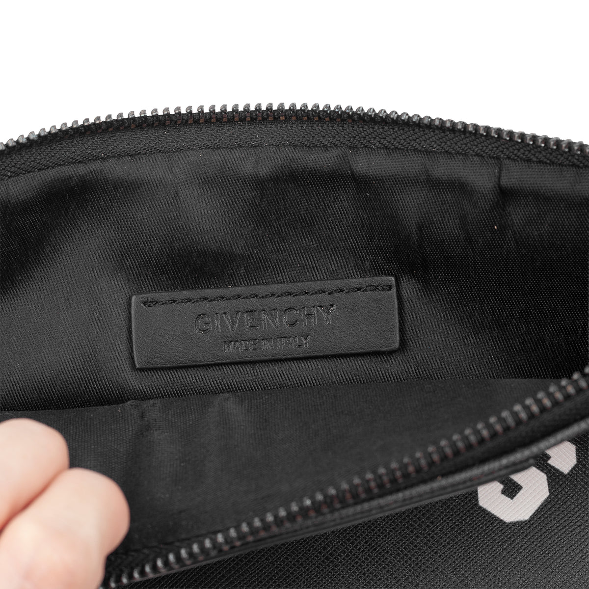 Givenchy Favelas 74 Black Zip Pouch Clutch Bag