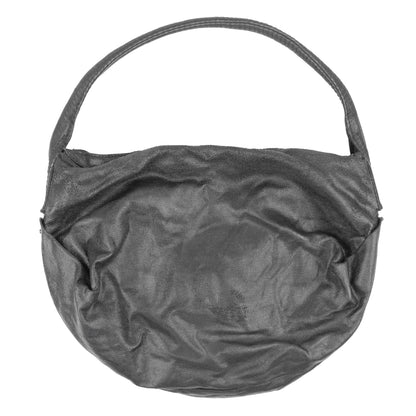 Diesel Black Coated Canvas Shoulder Bag with Oversized Turn-Lock