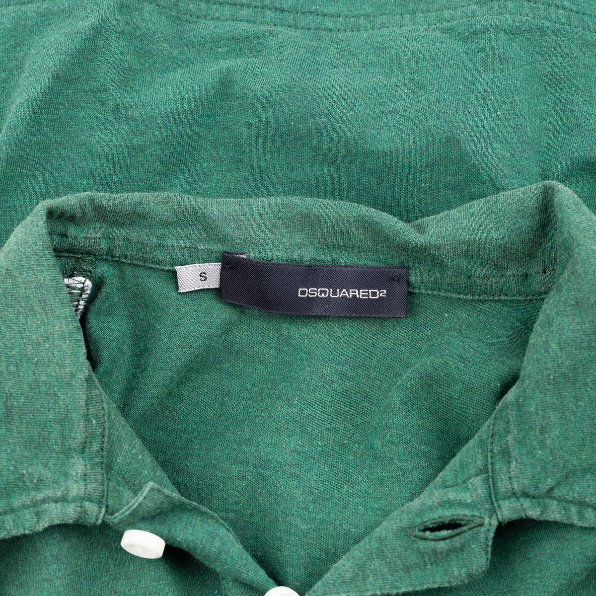 DSQUARED2 Green D2 Logo Short Sleeve Polo Shirt