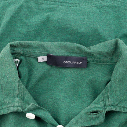 DSQUARED2 Green D2 Logo Short Sleeve Polo Shirt
