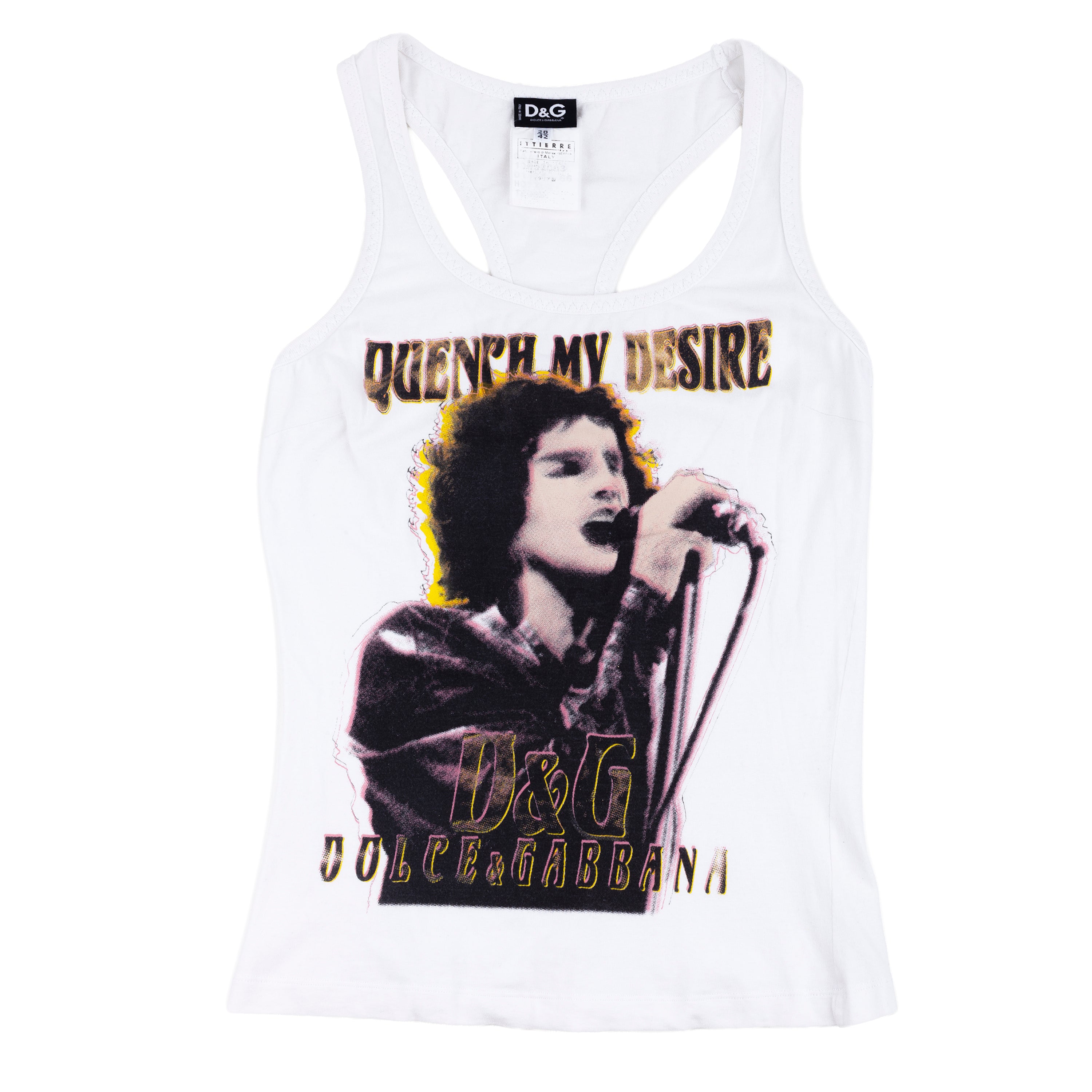 D&G Dolce & Gabbana Quench My Desire Michael Jackson Graphic Tank Top