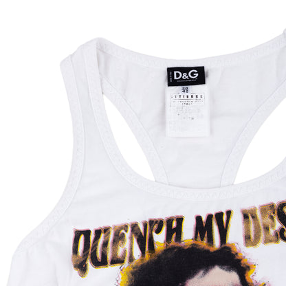 D&G Dolce & Gabbana Quench My Desire Michael Jackson Graphic Tank Top