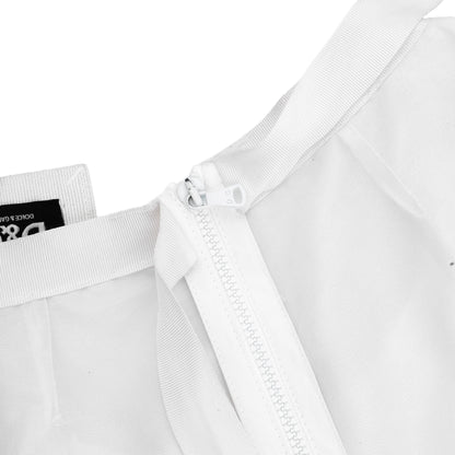 D&G Dolce & Gabbana White Pearl Neckline Silver Polka Dot Mini Dress