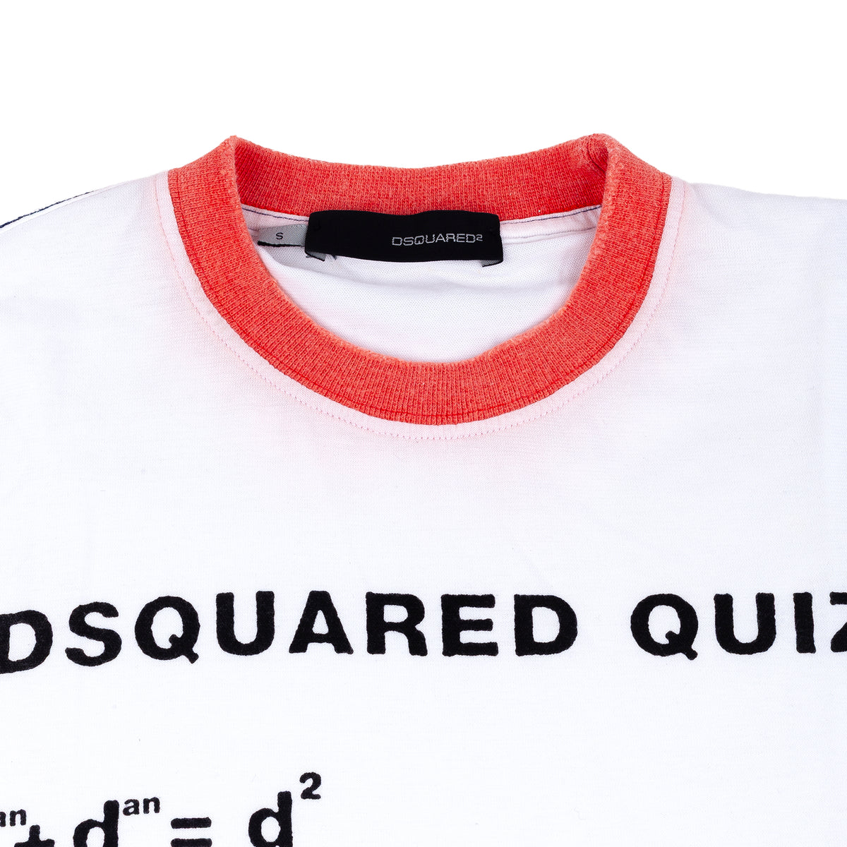 DSQUARED2 White Dsquared Quiz Graphic Ringer T-Shirt