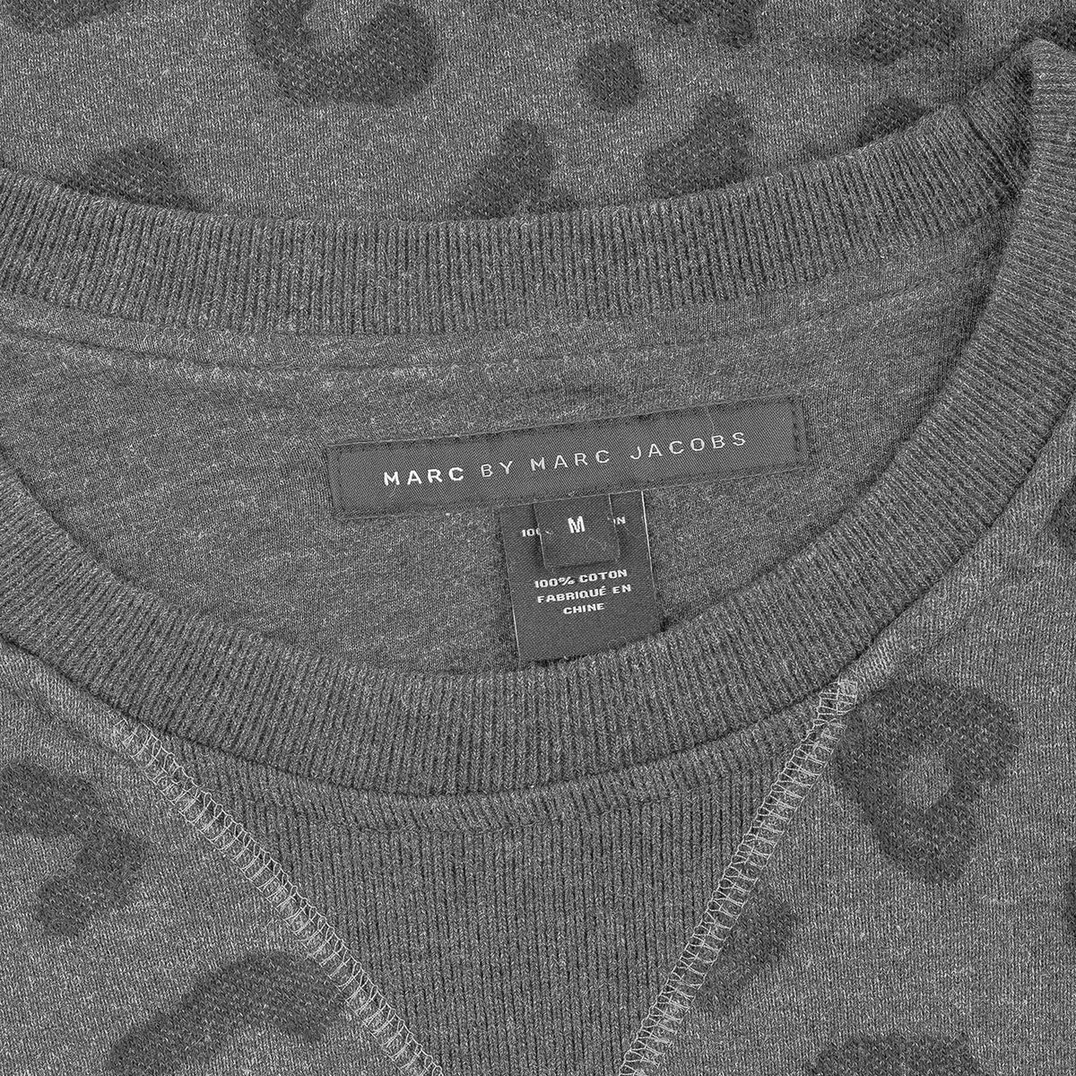 Marc by Marc Jacobs Grey Leopard Print Cotton Sweatshirt