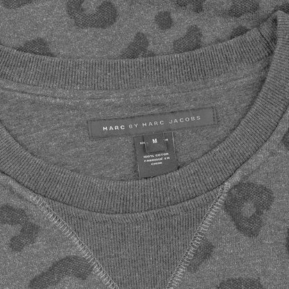 Marc by Marc Jacobs Grey Leopard Print Cotton Sweatshirt