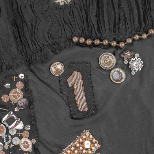 Anna Pianura Black Embellished Silk Camisole Top