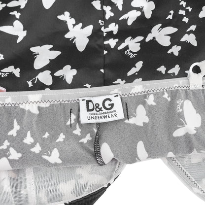 D&G Dolce & Gabbana Black & White Butterfly Print Camisole Top