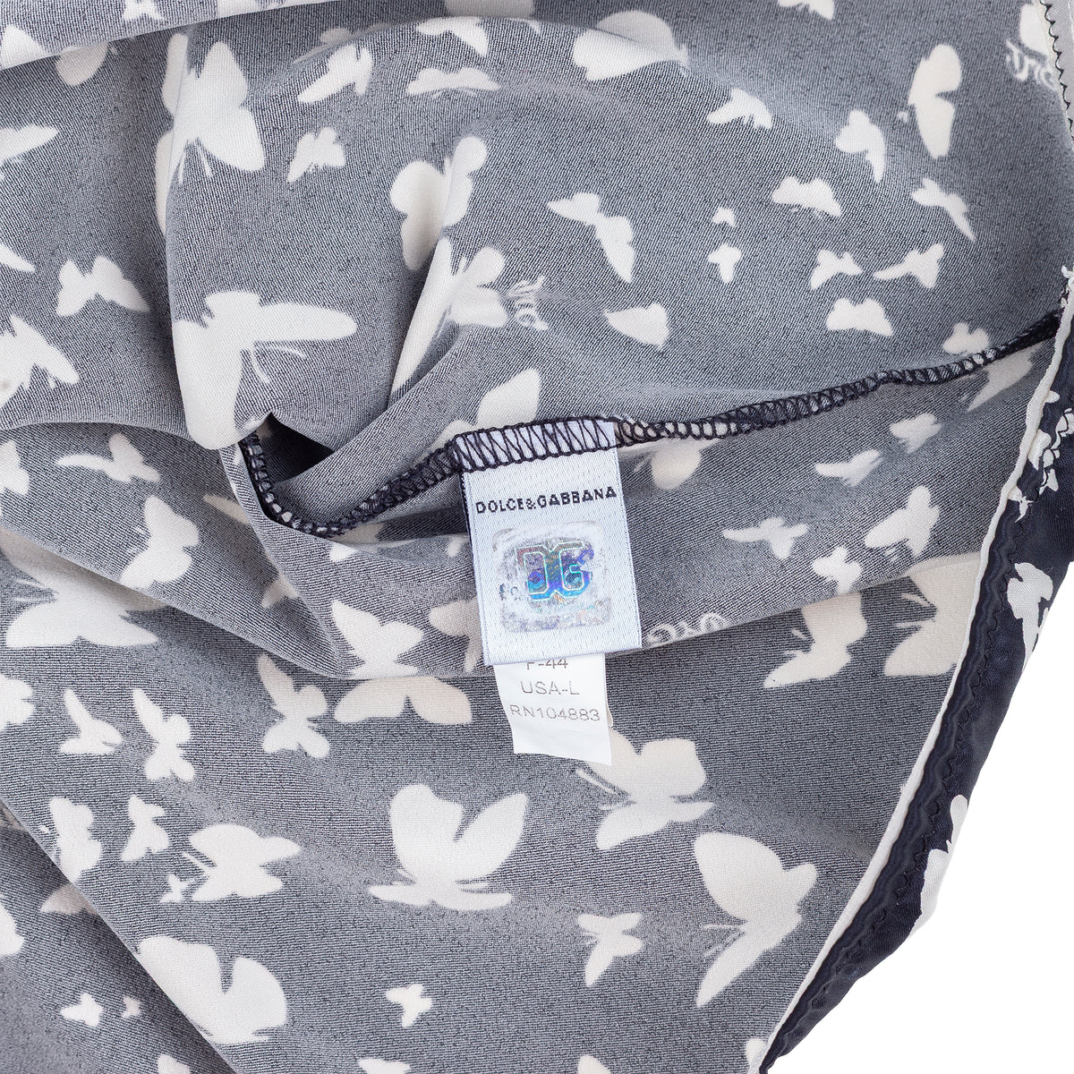 D&G Dolce & Gabbana Black & White Butterfly Print Camisole Top