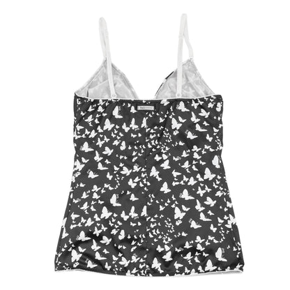 D&G Dolce & Gabbana Black & White Butterfly Print Camisole Top