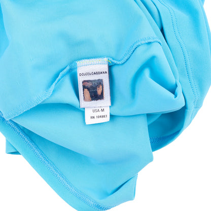 Dolce & Gabbana Vintage D&G Turquoise Blue Logo Strap Camisole Top