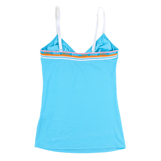 Dolce & Gabbana Vintage D&G Turquoise Blue Logo Strap Camisole Top