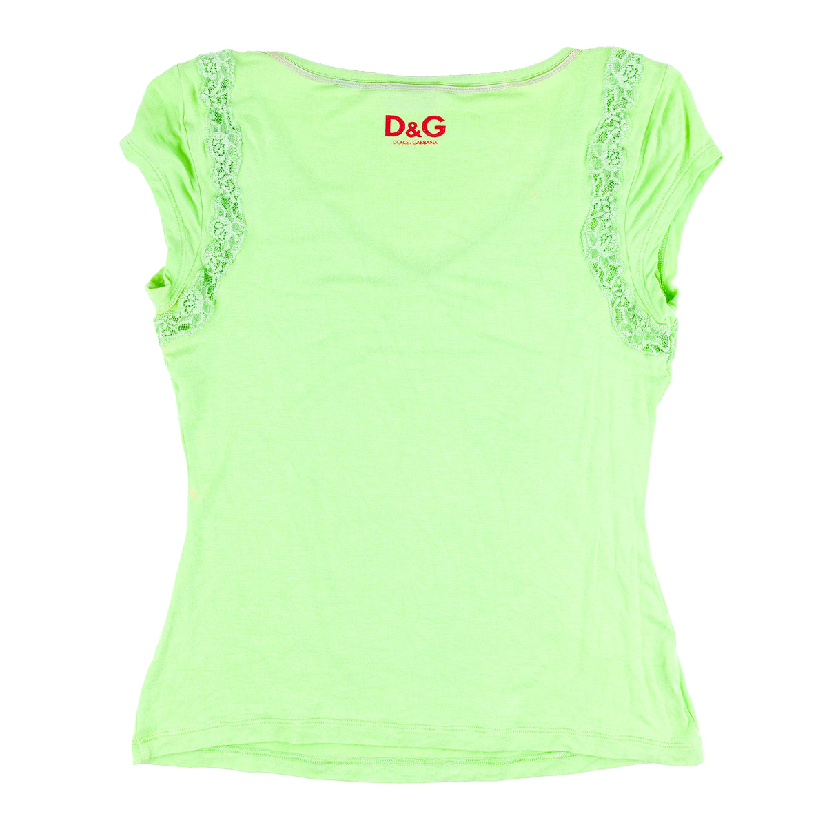 D&G Dolce & Gabbana Green St. Barth Tropical Graphic Top
