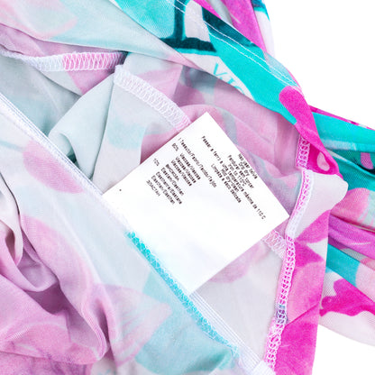 Versace Jeans Couture Pink & Turquoise Floral Halter Top