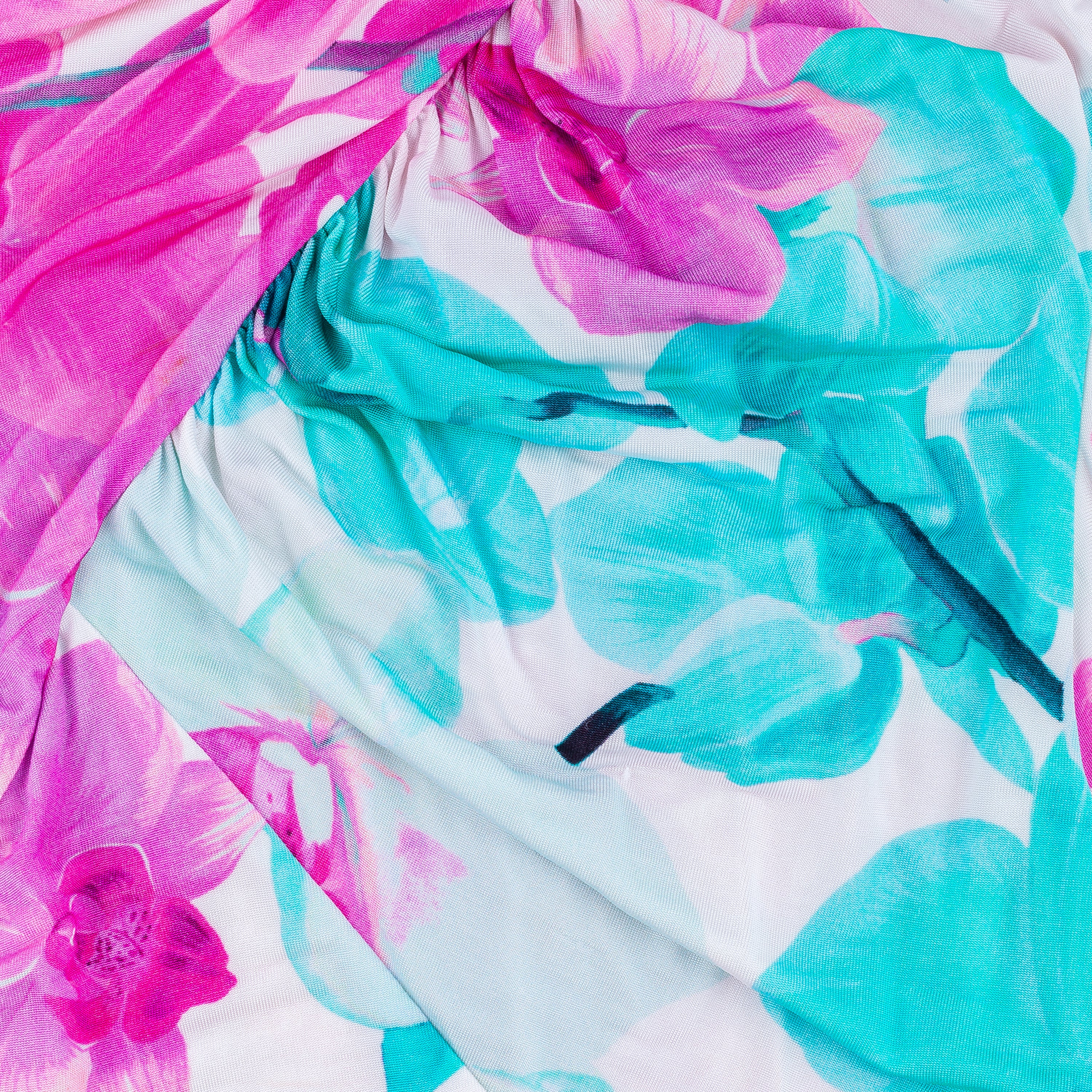 Versace Jeans Couture Pink & Turquoise Floral Halter Top