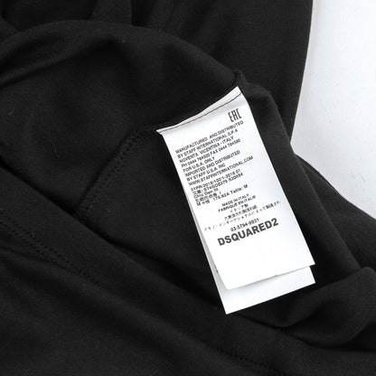 DSQUARED2 Black Racerback Mini Dress with Logo Zipper Detail