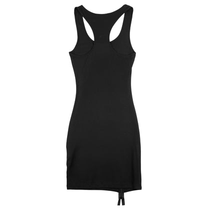 DSQUARED2 Black Racerback Mini Dress with Logo Zipper Detail