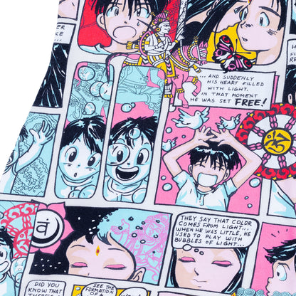 Moschino Jeans Multicolor Manga Comic Print Sleeveless Mini Dress