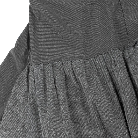 Marithé François Girbaud Grey Asymmetric Ruffle Dress