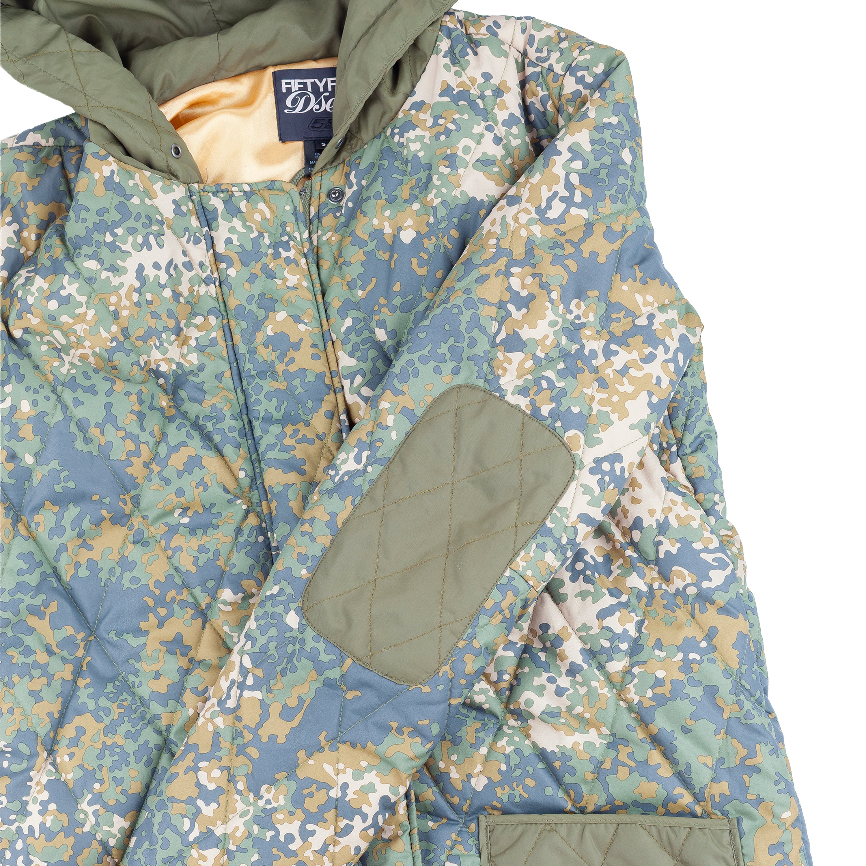 55DSL by Diesel Digital Camouflage Quilted Hooded Parka
