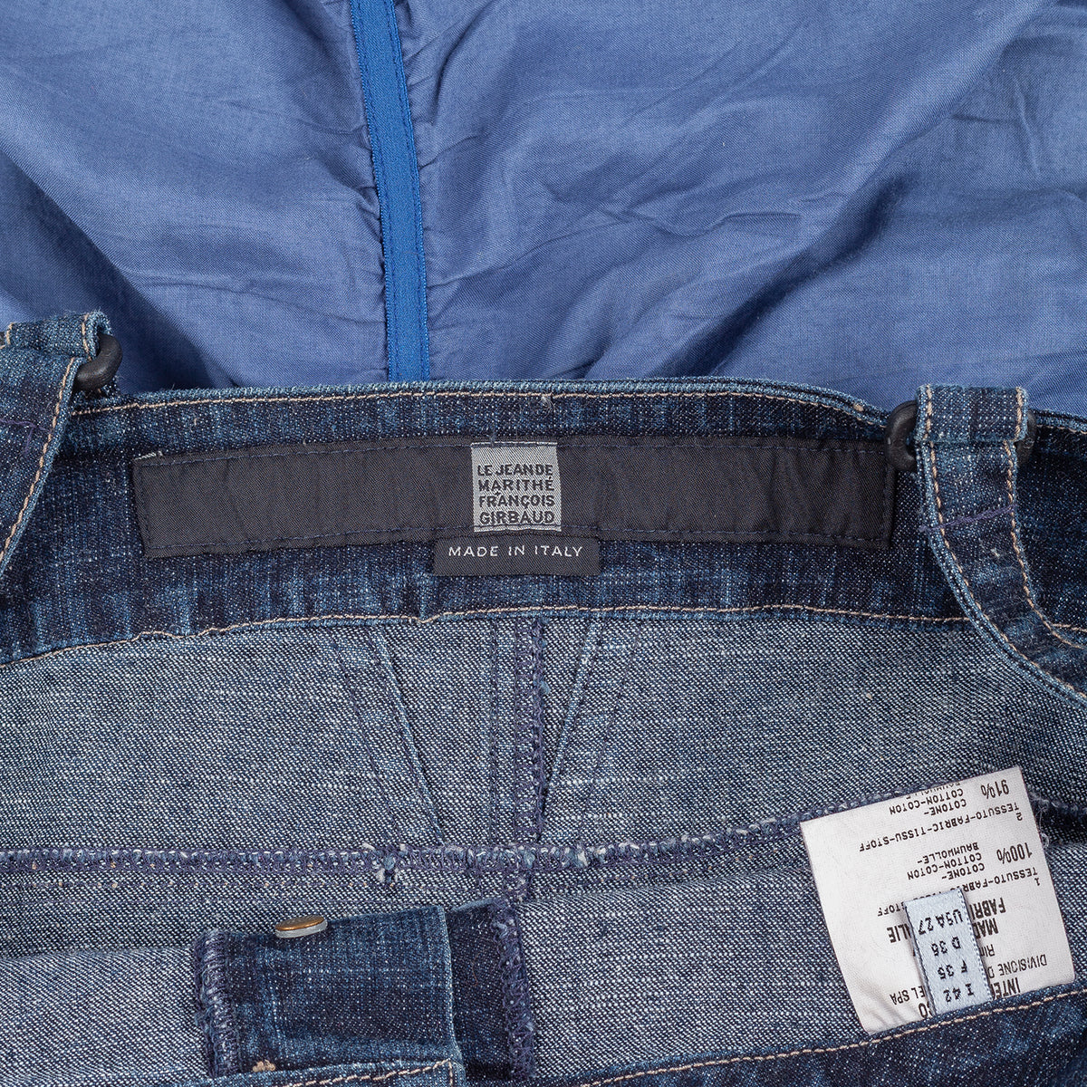 Marithé François Girbaud Denim & Ruched Blue Dress