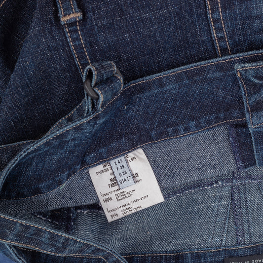 Marithé François Girbaud Denim & Ruched Blue Dress