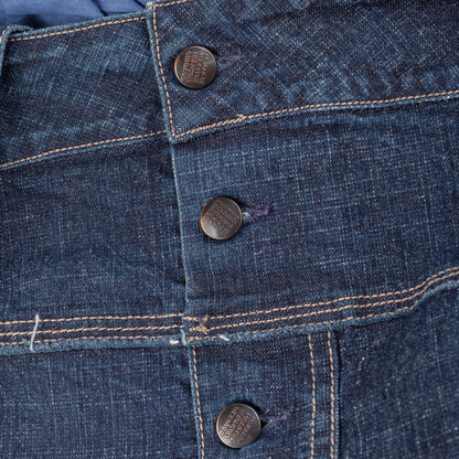 Marithé François Girbaud Denim & Ruched Blue Dress