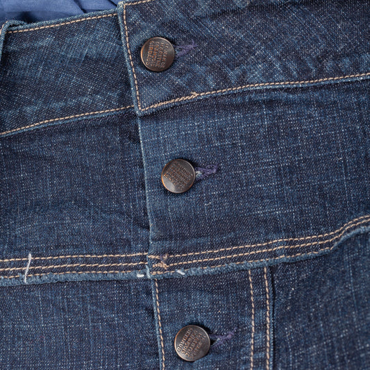 Marithé François Girbaud Denim & Ruched Blue Dress
