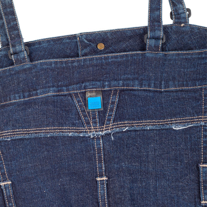Marithé François Girbaud Denim & Ruched Blue Dress