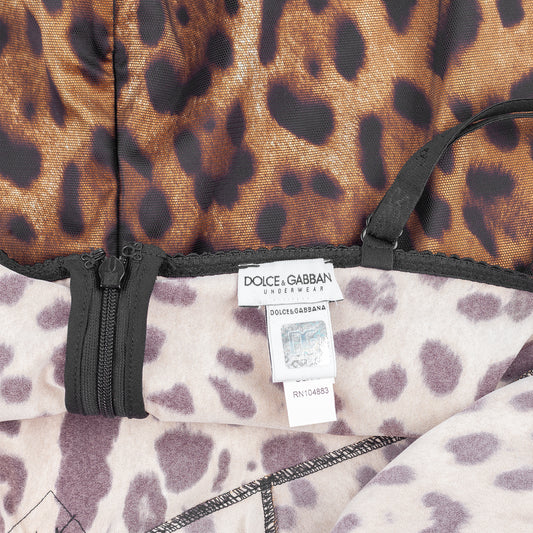 Dolce & Gabbana Leopard Print Mesh Camisole Top