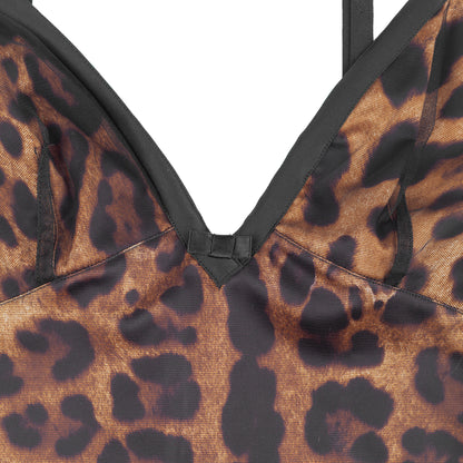 Dolce & Gabbana Leopard Print Mesh Camisole Top