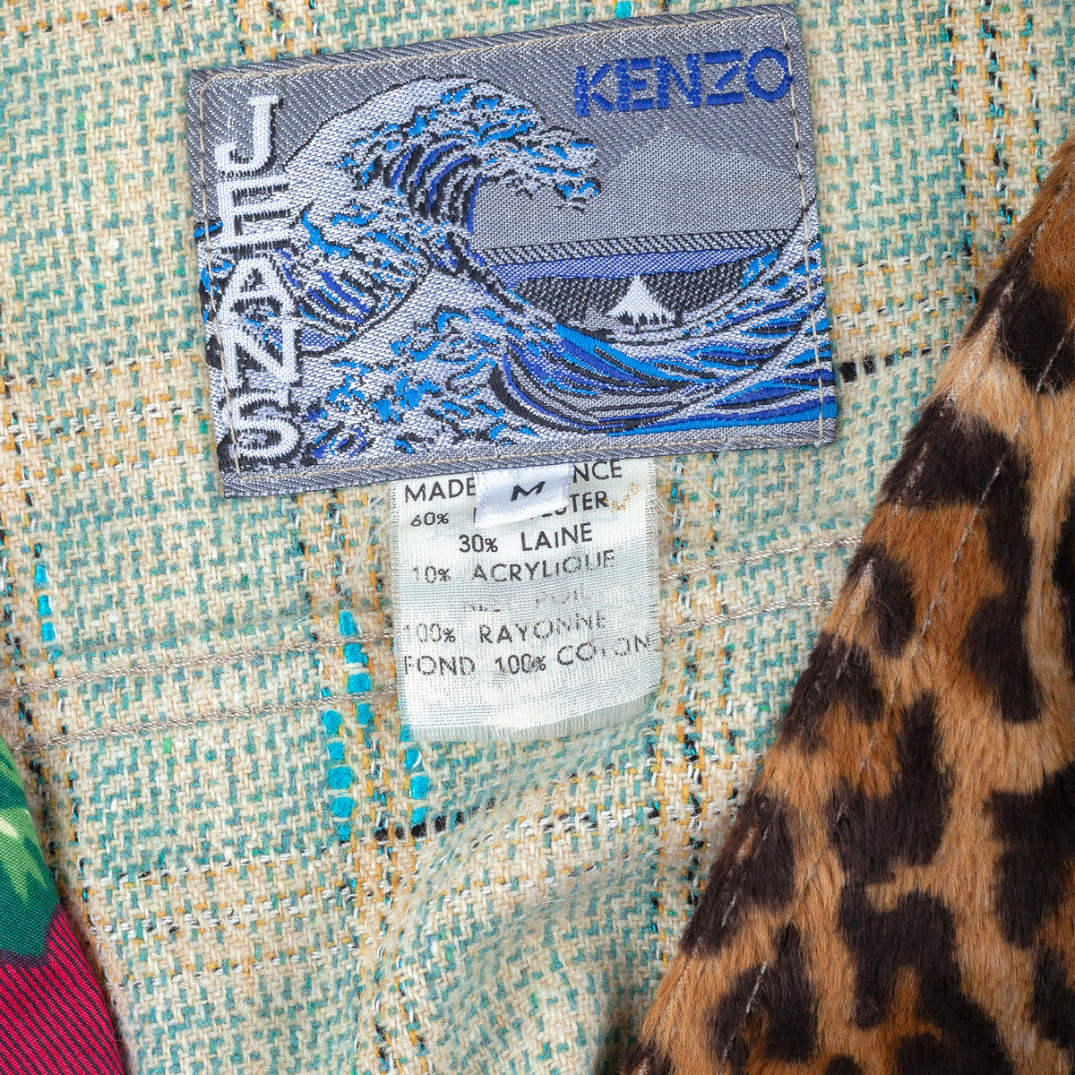 Kenzo Jeans Pastel Blue Tweed Jacket & Pleated Mini Skirt Set