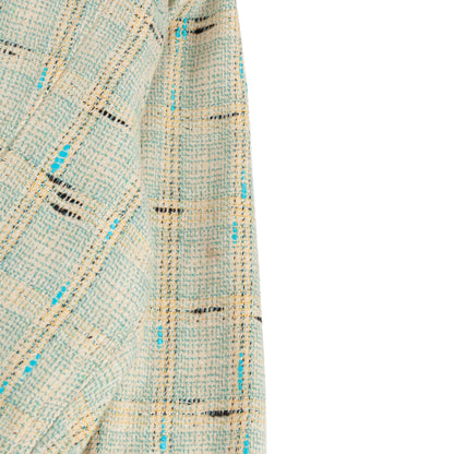 Kenzo Jeans Pastel Blue Tweed Jacket & Pleated Mini Skirt Set