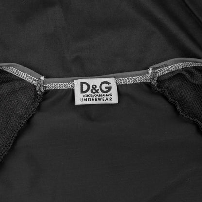 D&G Dolce & Gabbana Black & White Logo Sportswear Two-Piece Set