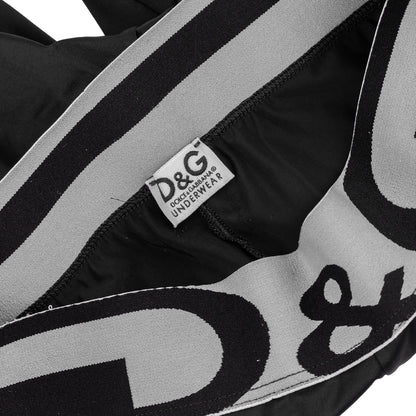 D&G Dolce & Gabbana Black & White Logo Sportswear Two-Piece Set