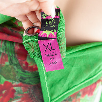 Save The Queen Green Floral Vintage Maxi Dress (XL)