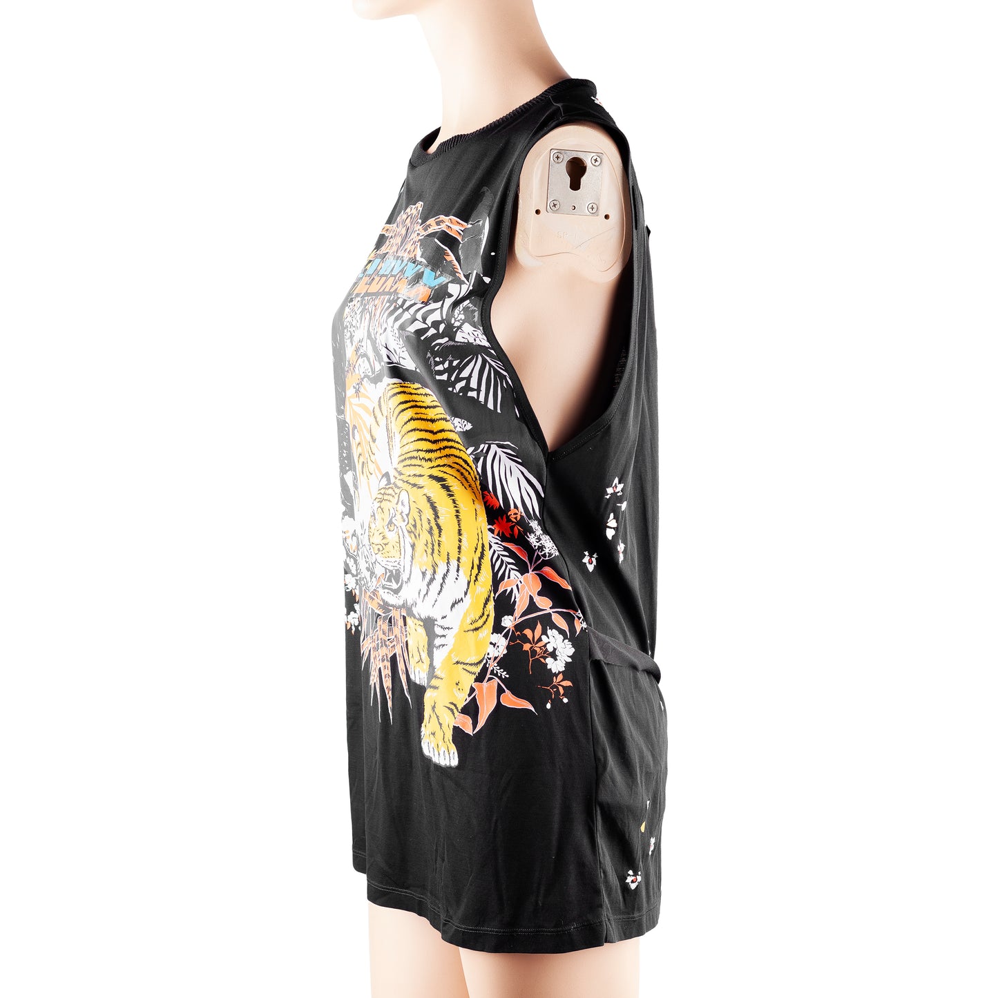 Diesel Oriental Print Black Printed Tank Top (XL)